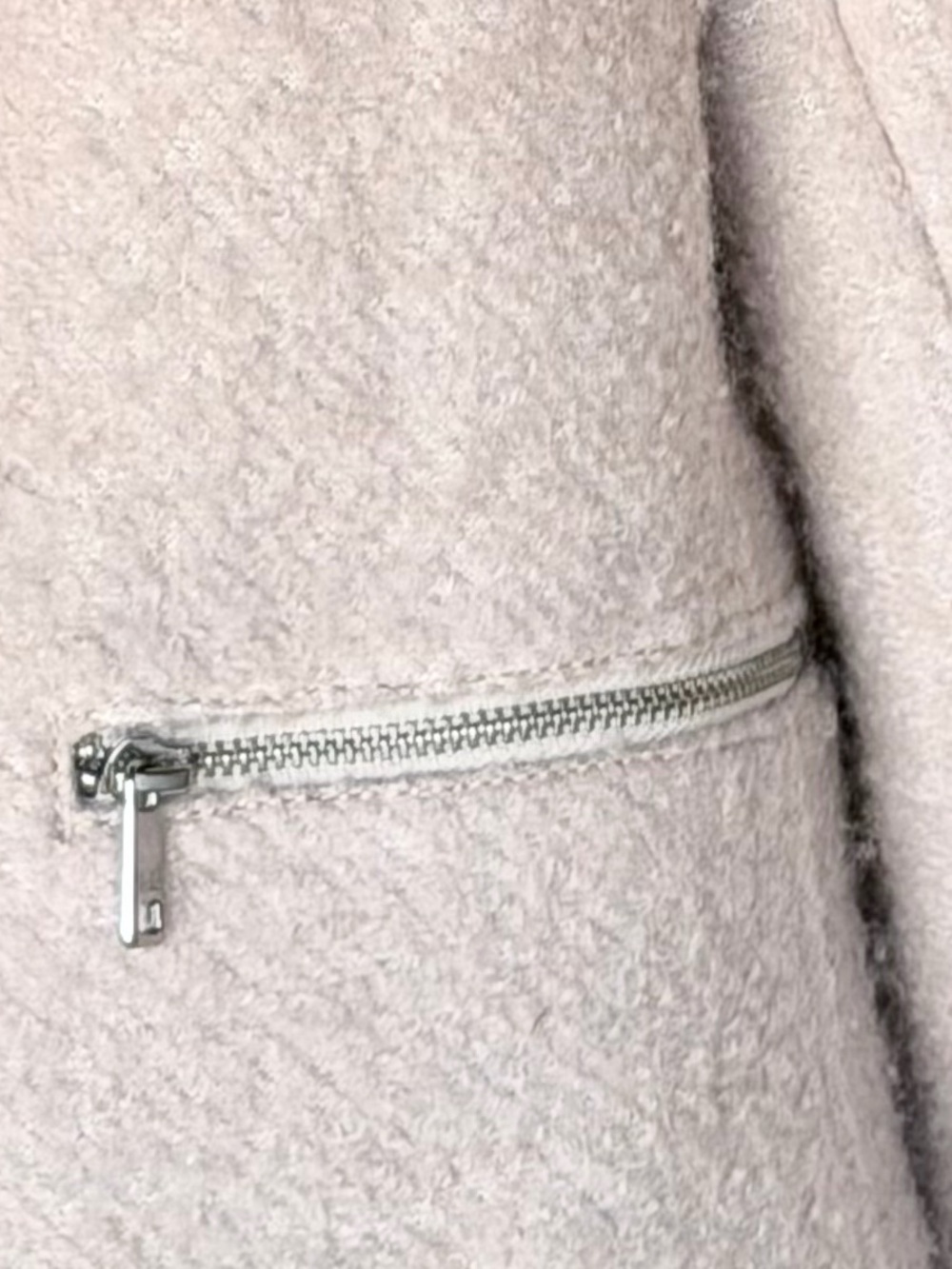 Banana Republic Ivory Bouclé Moto Jacket Asymmetrical Zip - Picture 6 of 11